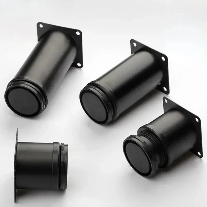 

4 Pcs White Stainless Steel Replacement Metal Feet Black Adjustable Furniture Legs for Cabinet Sofa Cupboard Furniture Hardware