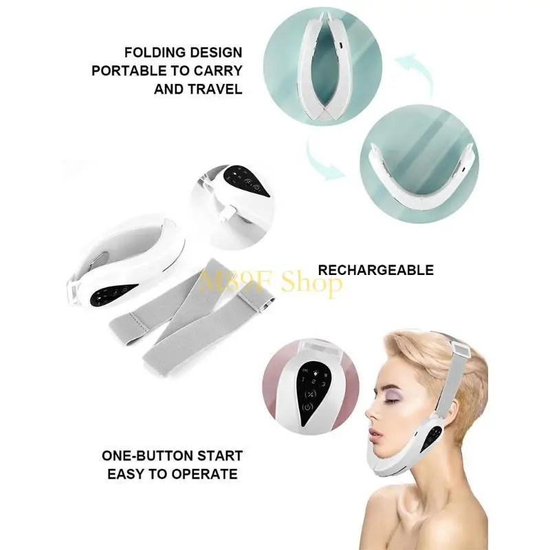 M89F Micro กระแสไฟฟ้า V-face Massager Jaw Face Lifting Device Gift Girl Girl