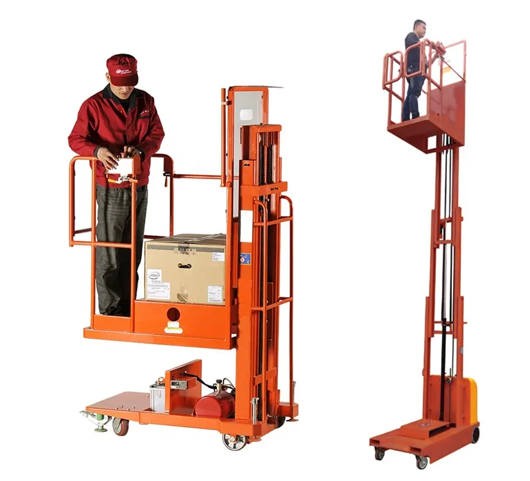 

Everlift Electric Order Picker Elevated Work Platforms 3m 4m 5m 300kg Semi Electric Order Picker Capacity Supermarket