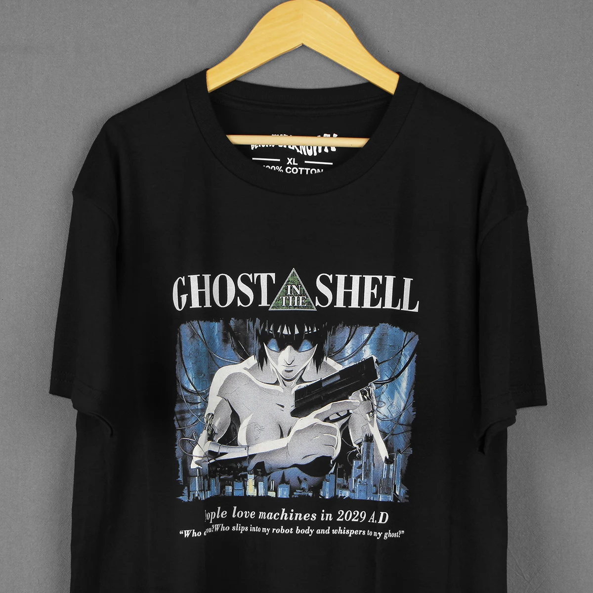 Ghost In The Shell T-Shirt Masamune Shirow Akira Japanese 90S Anime CyberPunk Men\'s Clothing Short Sleeve Cotton Tee Shirt