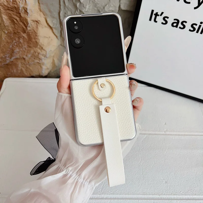 

Складной чехол для телефона с рисунком личи Подходит для xiaomi MIX flip2 MIX флип с защитным ремешком на руку