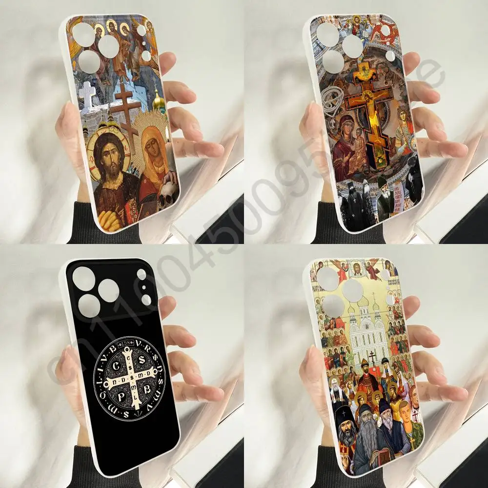 

Orthodox Cross Icon Church Phone Case For iPhone 11,16,15,14,13,17,12,Plus,E,Air,Mini,Pro,Max Magnetic Magsafe Soft Cover