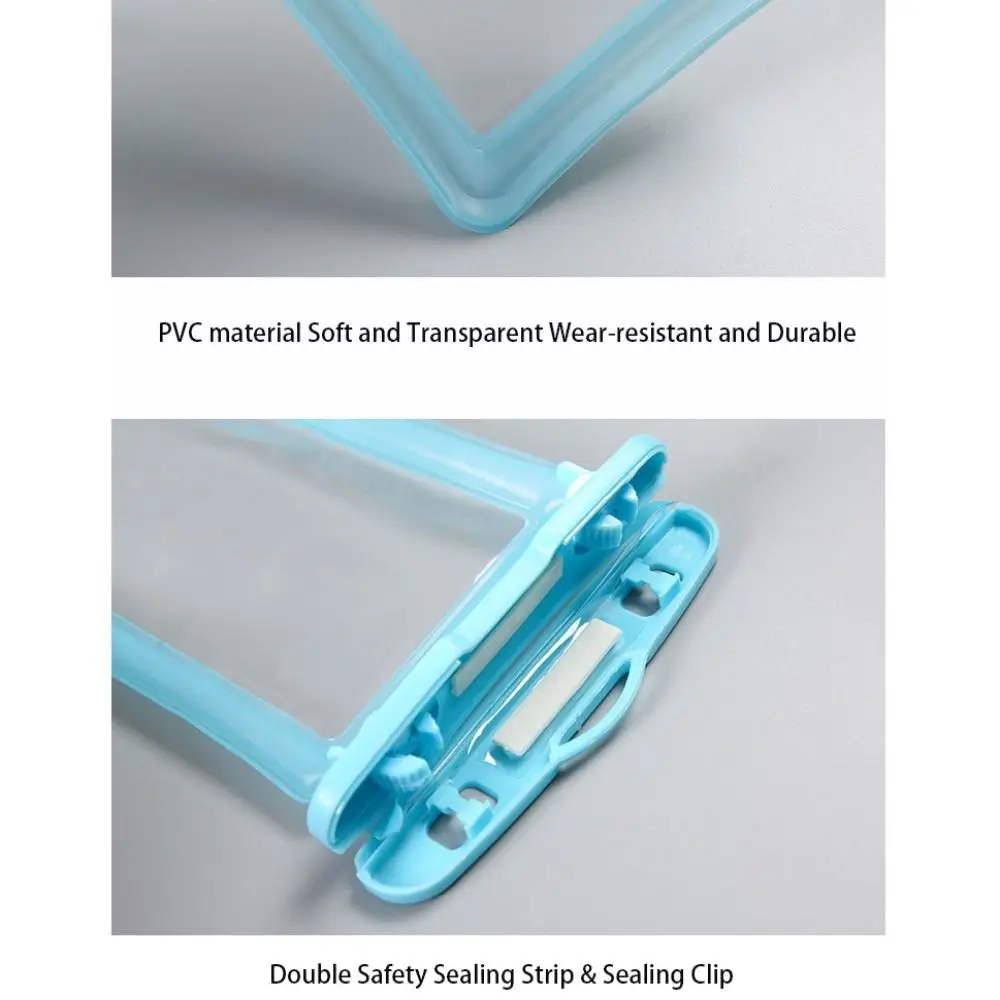 Уплотнительные ленты и герметичные зажимы, водонепроницаемый чехол для телефона, водонепроницаемый пыленепроницаемый герметичный пакет для дайвинга, мягкий и высокопрозрачный