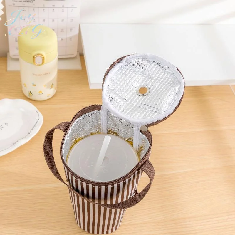 Hot Portable Milk Tea Tote Bag Heat Preservation Bag Eco-friendly Handbag Carrying Insulated Cup Cover Tumbler Cup Accessories