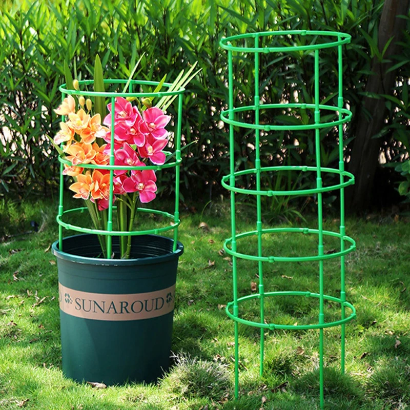 【D】1 Set Verstellbare Tomatenrankhilfen Pflanzenstützen Gartenstützkäfig für Topfpflanzen - Gartenzubehör für den Anbau