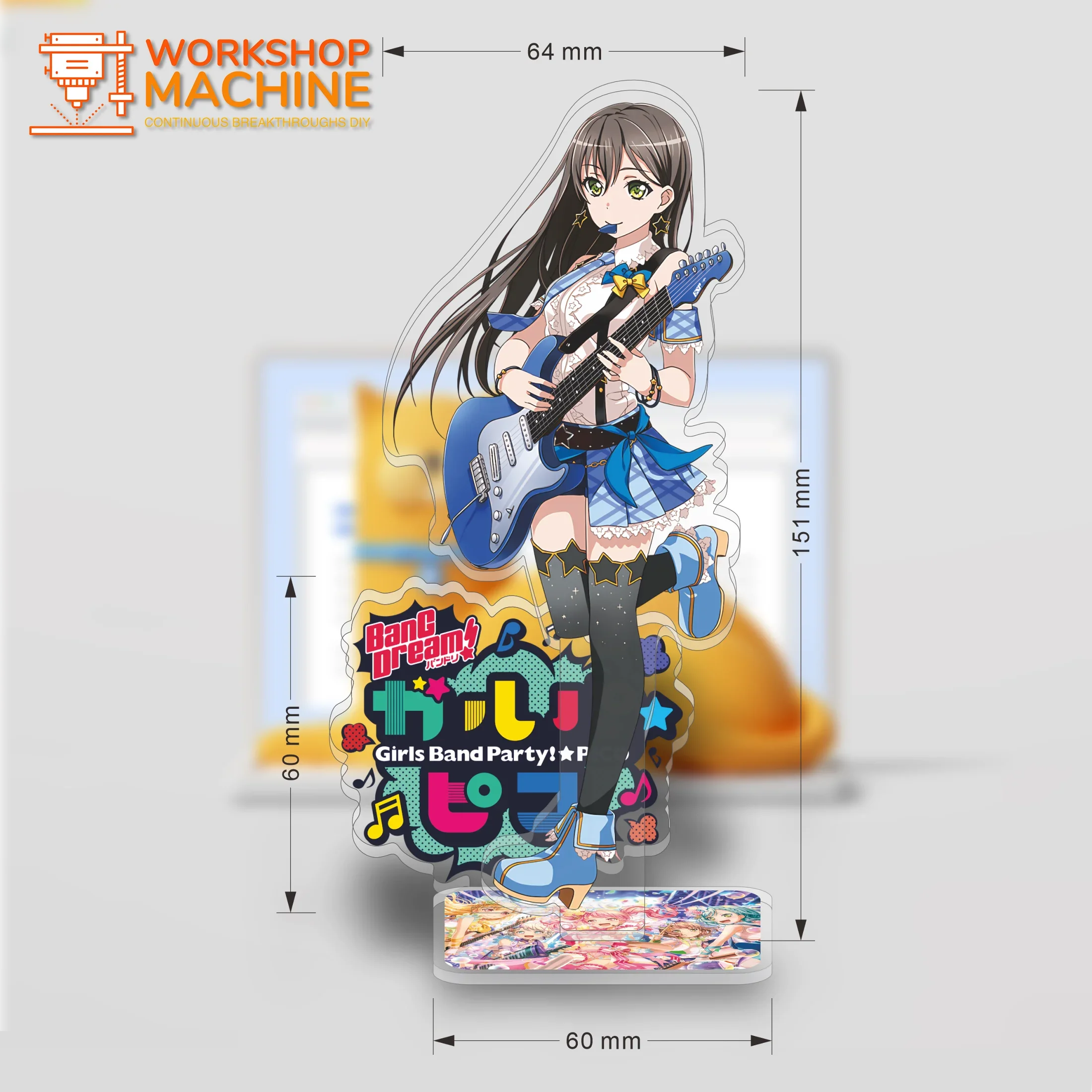 Hallo Happy World Bang Droom Harohapi Poppin Party Mygo Anime Karakters Acryl Display Model Schrijfbureau Collectie