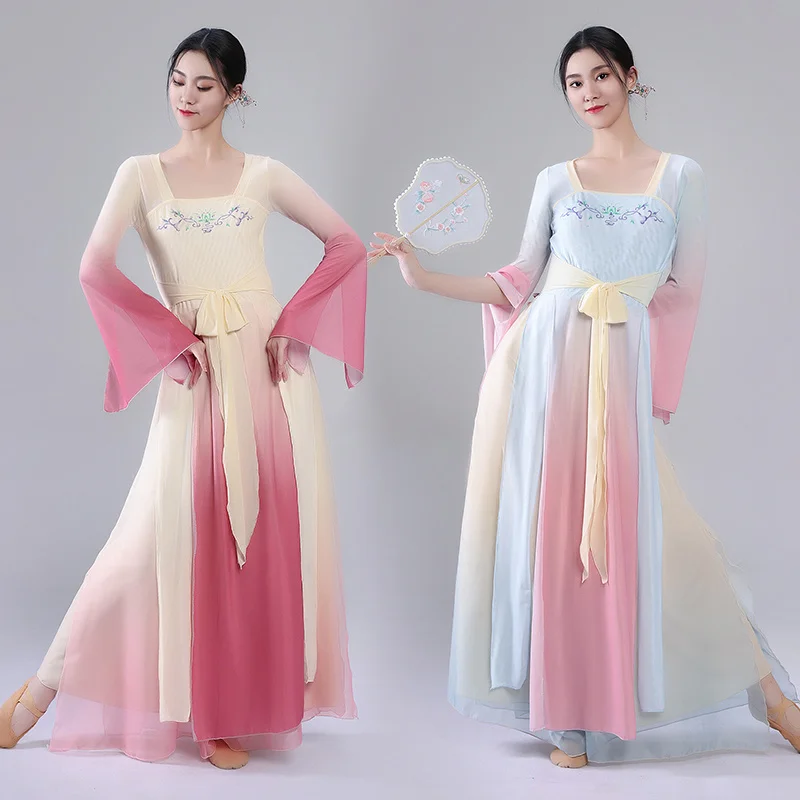 Klassisches Tanz kleid Frauen eleganter Körper Charme Gaze Kleid Kampfkunst Kleid Leistung Volkstanz Tanz in China