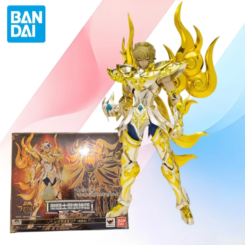 

В наличии Оригинальная коллекционная фигурка BANDAI Saint Cloth Myth EX Leo Aiolia Soul of Gold, аниме-фигурка, модель, игрушка