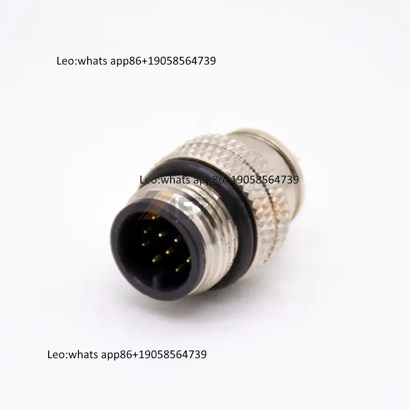 12 Pin M12 A-Coded Male Connector Straight Solder Cup Molded Plug view 4