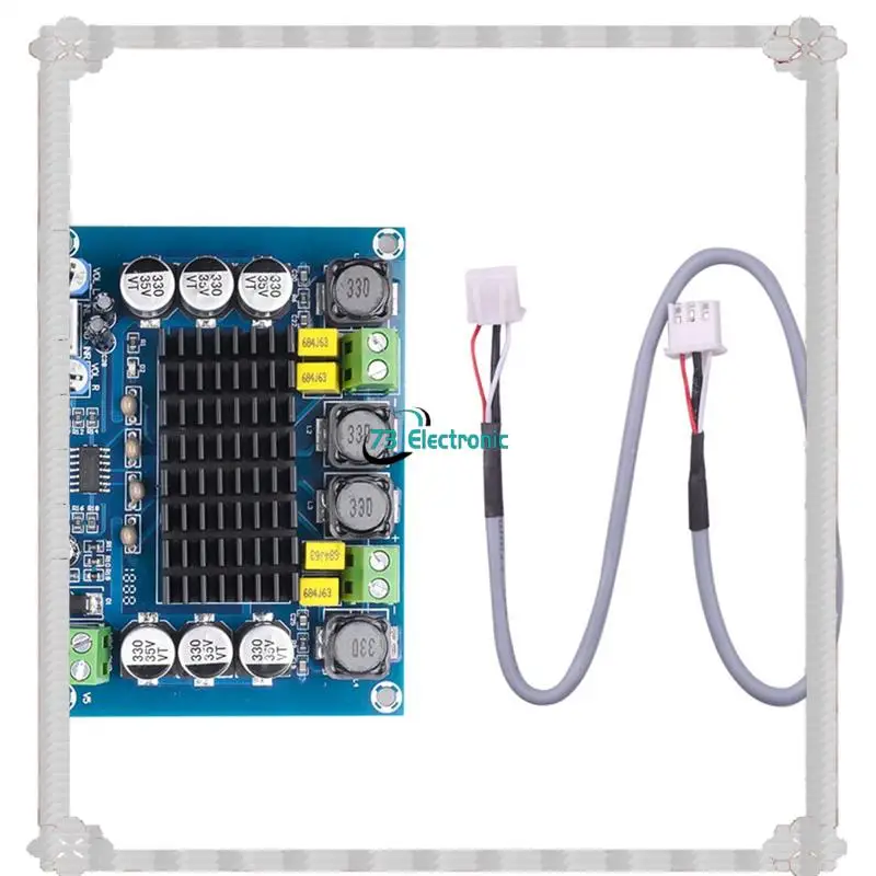24-Hour Delivery High Power 2X120w DC 12V 24V Audio Amplifier Board Dual Channel Stereo Digital For Speaker
