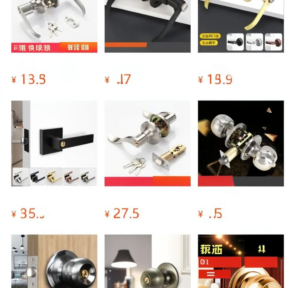 For For Guryi Spherical Door Handle Lock Premium Aluminum Alloy Construction Privacy Latch Bathroom Entry Set
