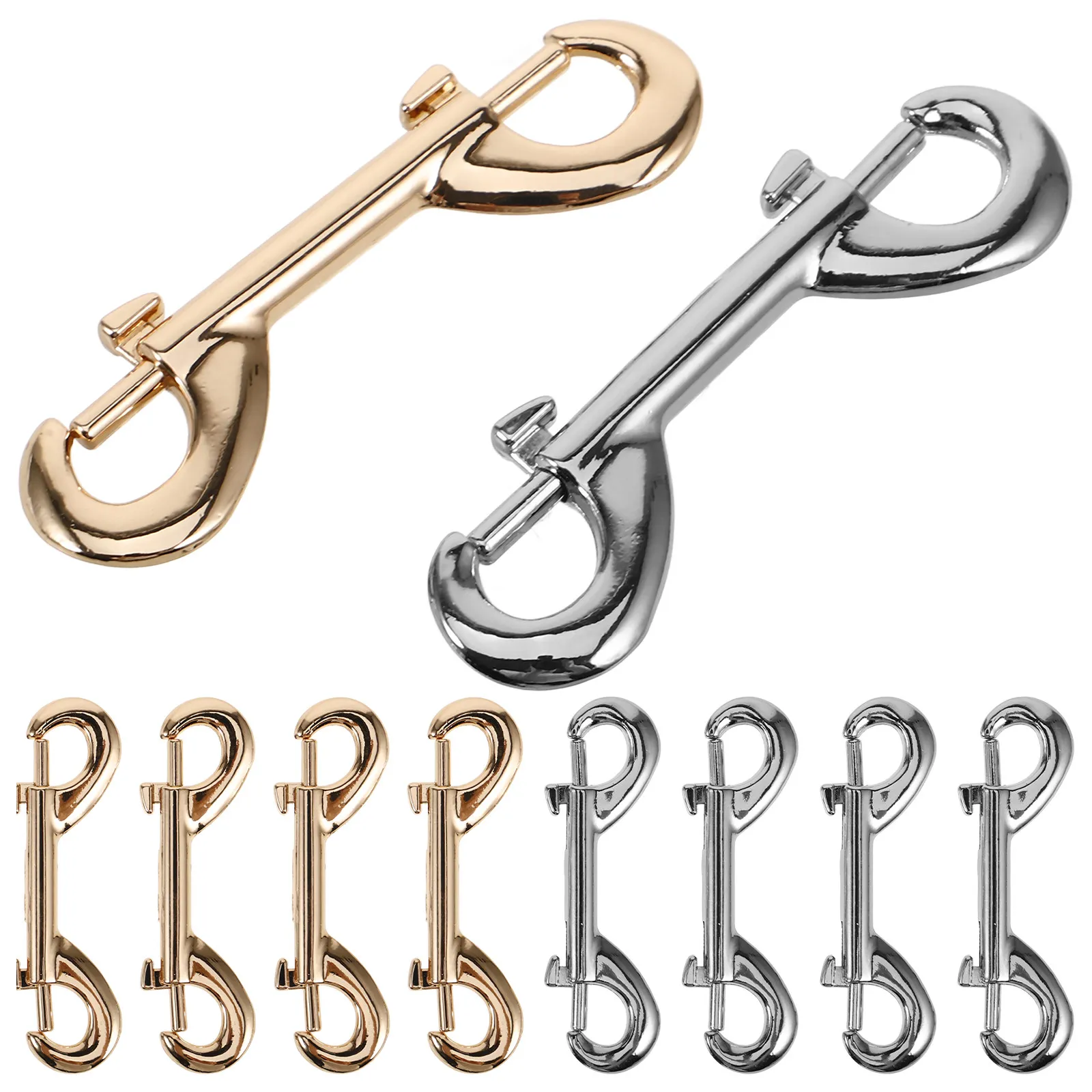 10Pcs Double-Ended Zinc Alloy Snap Hooks Heavy Duty Trigger Buckles for Dog Leash Pet Strap Tie-Downs Lifting Cable Securing