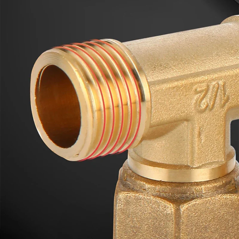 Picture 6: Brass Pipe Fitting Male/Female Thread TEE Type Copper Pipe Fittings Water Oil Gas Adapter 1pcs 1/2