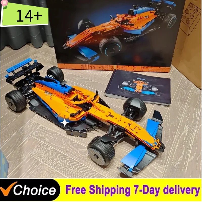 

1432PCS F1 1:8 Technical Formula City Speed Racing Car Building Blocks Bricks Famous Sport Vehicle Model Assembly Kids Toy 42141