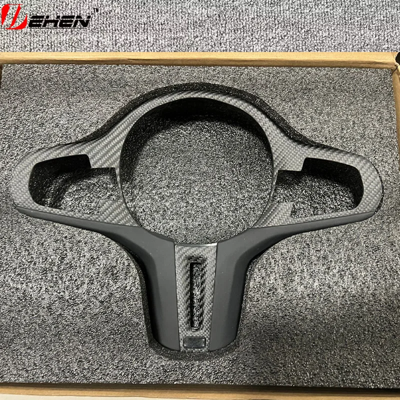 For BMW ID6 M5 F90 X3M F97 X4M F98 G30 G31 G38 G11 X3 X4 G02 Carbon Fiber steering wheel Trim Cover Car Interior Accessories