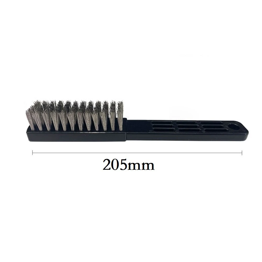 Ergonomic Plastic Handle Hard Bristle Brass Cleaning Brushes Cleaning Tools Mini Steel Remove Rust Cleaning Wire Brush
