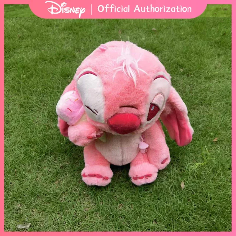 Disney Sakura Ice Cream Lilo & Stitch Doll, peluche rosa de dibujos animados, lindo Anime de peluche Kawaii, regalo de cumpleaños para niños, 30-45CM, nuevo