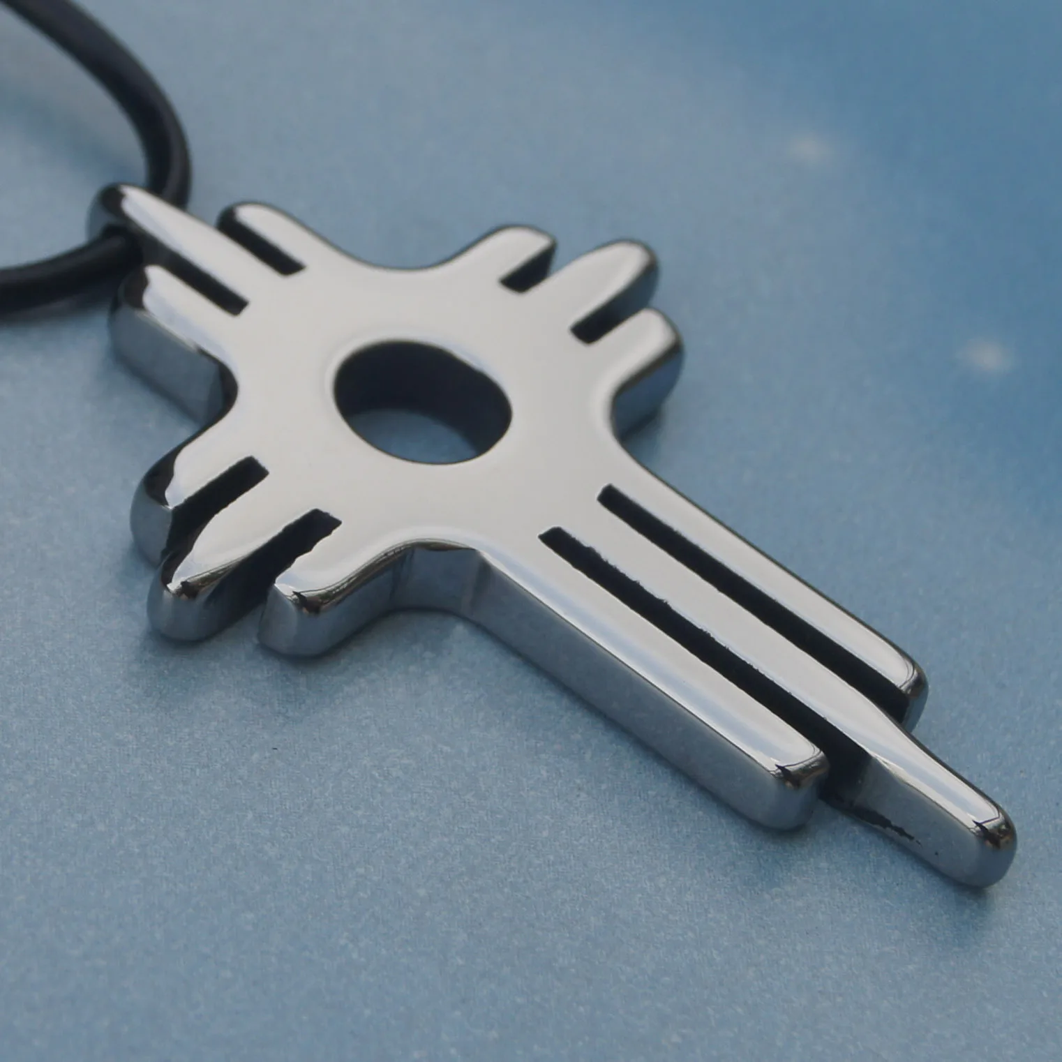 men jewelry sporty cross hi-tech scratch proof tungsten  necklace & pendant