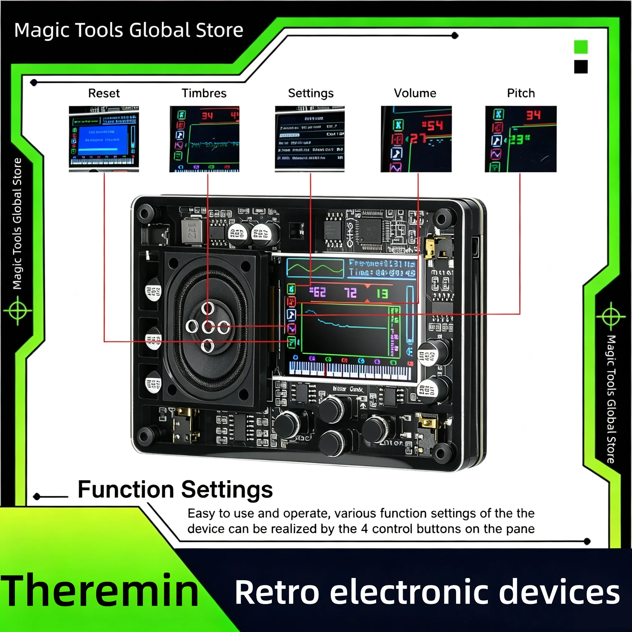 Theremin Musical Instrument Novel and Fun Geek Equipment Theremin+ Gift for friend Music Fans