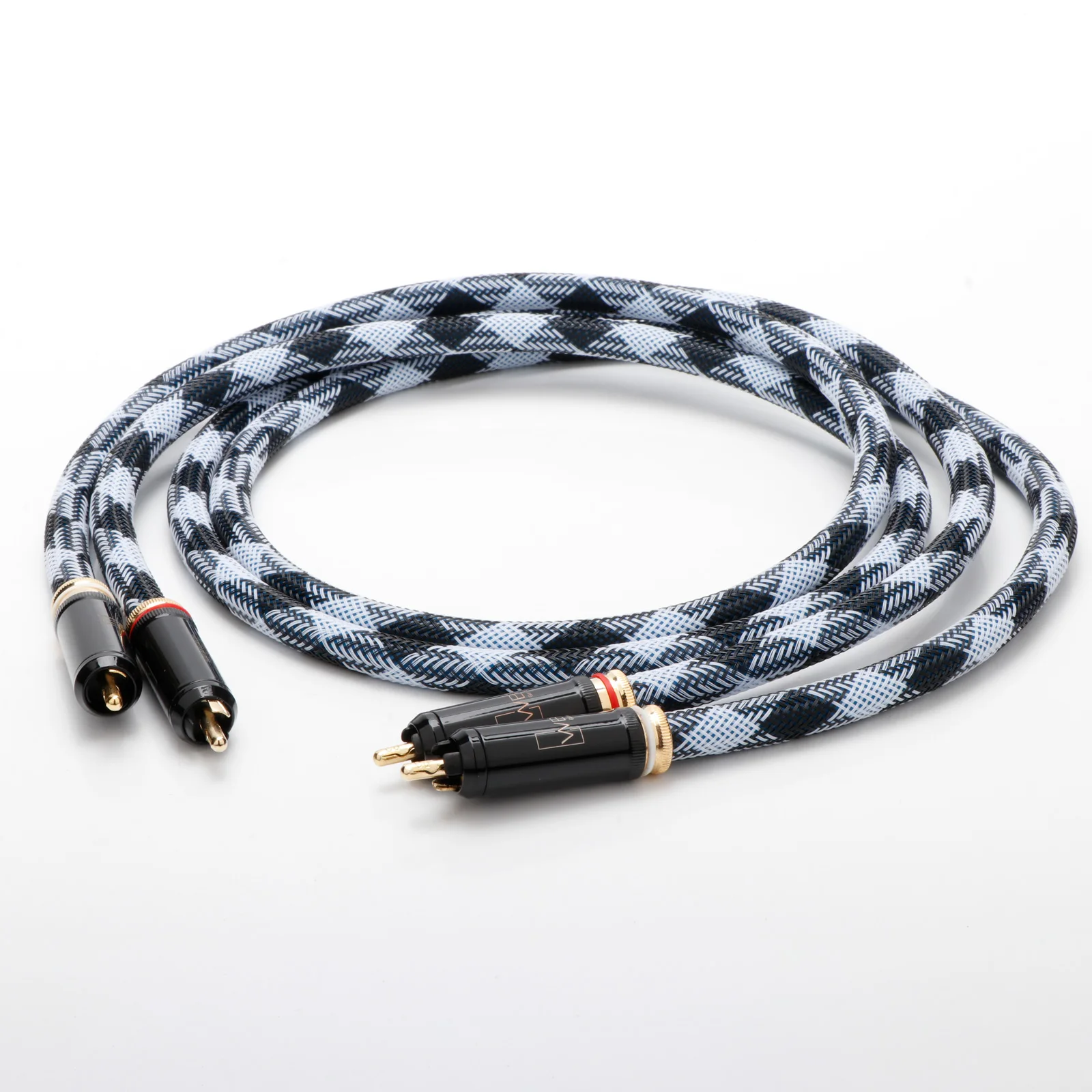 Par de cables RCA, Cable de señal de Audio para fiebre chapado en plata, cable auxiliar de interconexión RCA a RCA chapado en oro WBT0102