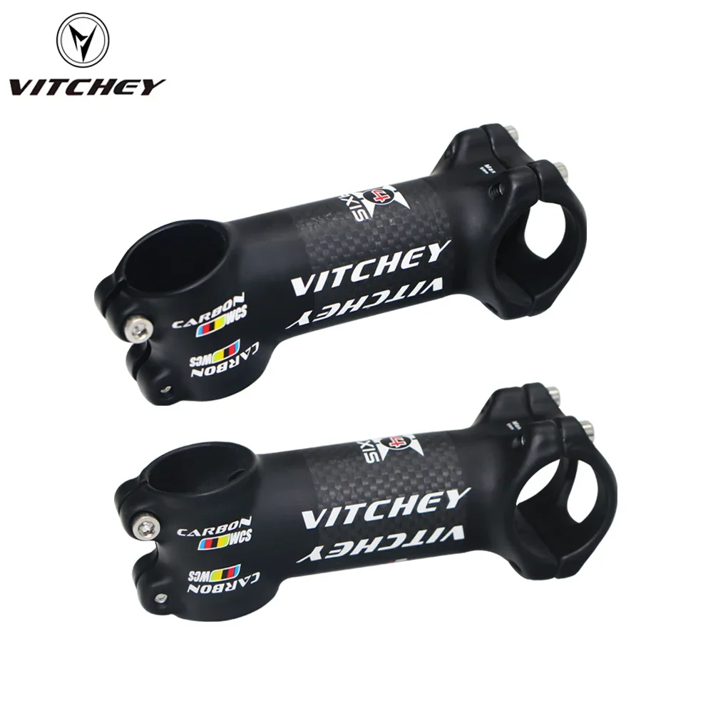 Vitchey WCS road Bicycle stem Aluminum Carbon Stem MTB Mountain Bike Stem Bike Parts 31.8*60-120mm 3K gloss black