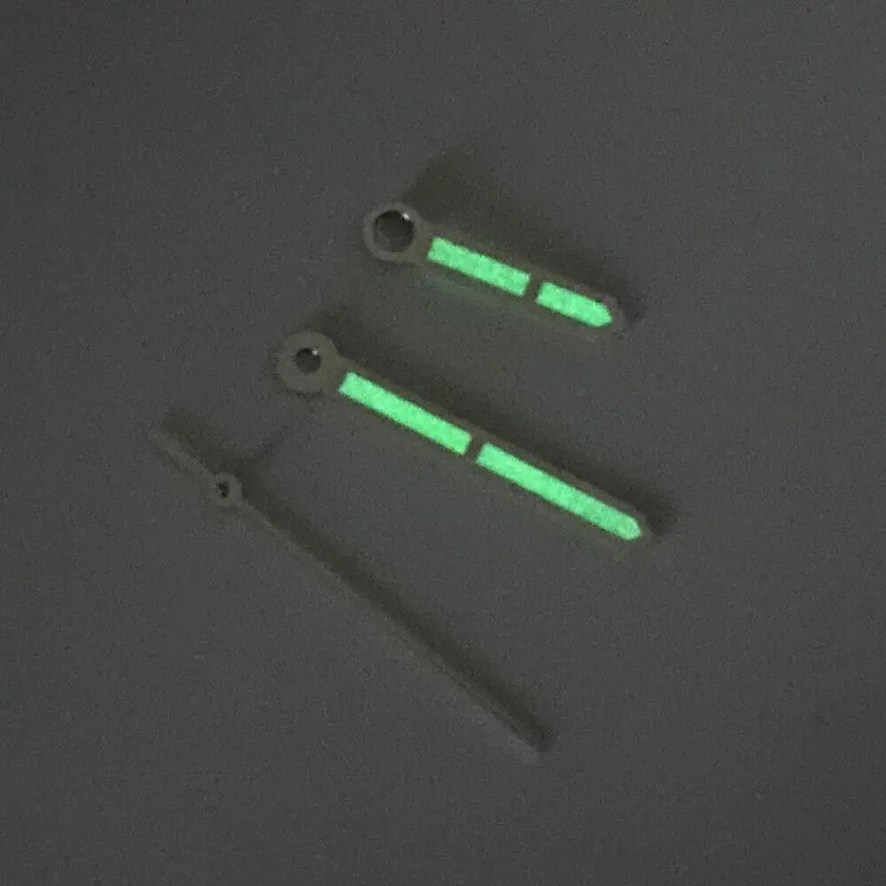 White Watch Hands Parts Fit For NH35A NH36A 7s26 Automatic Movement Green Lume