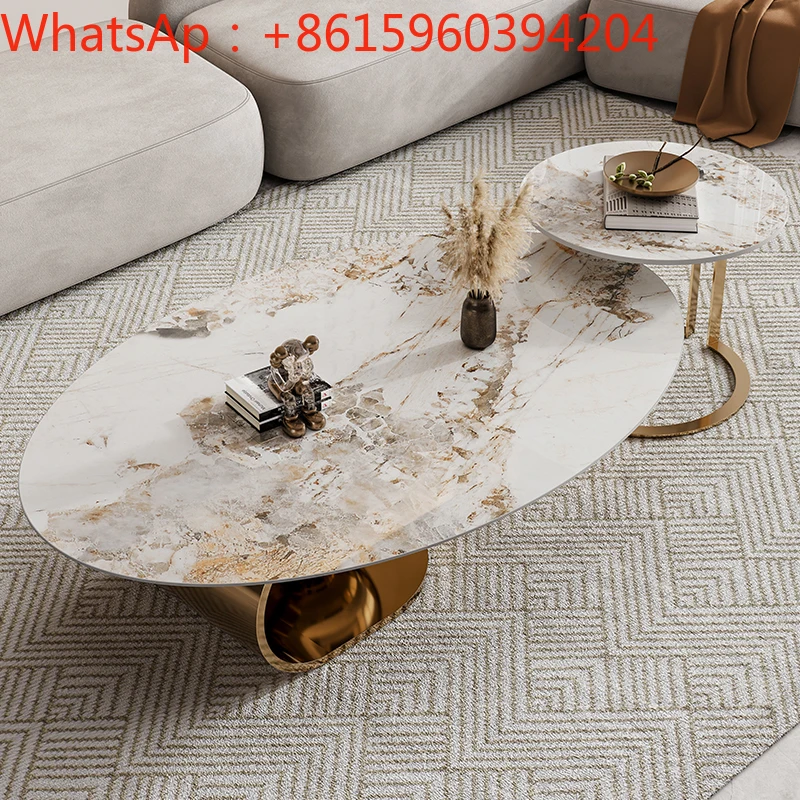 Rockboard coffee table combination light extravagance simple living room household designer Italian style minimalist high sense