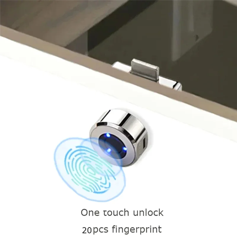 BAAE Smart Fingerprint Drawer Lock - Electronic Double Door Cabinet Security Suitable For Wardrobes Shoe Cabinets Mailboxes