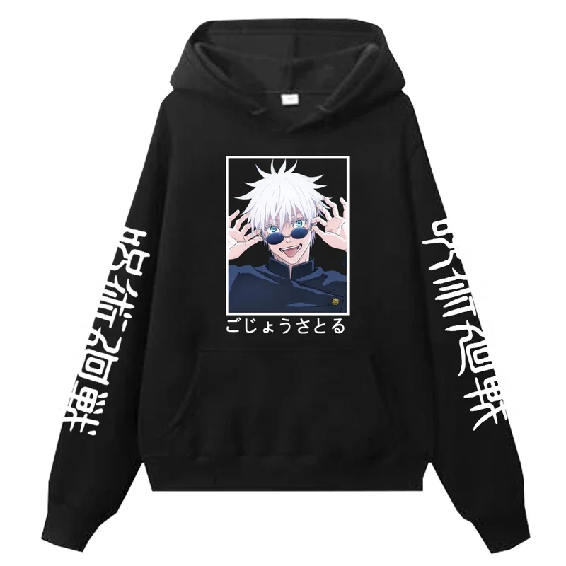 

Japan Anime Jujutsu Kaisen Gojo Satoru Printed Men Women Hoodies Plus Size Sweatshirt Streetwear Boy And Girl Winter Pullover