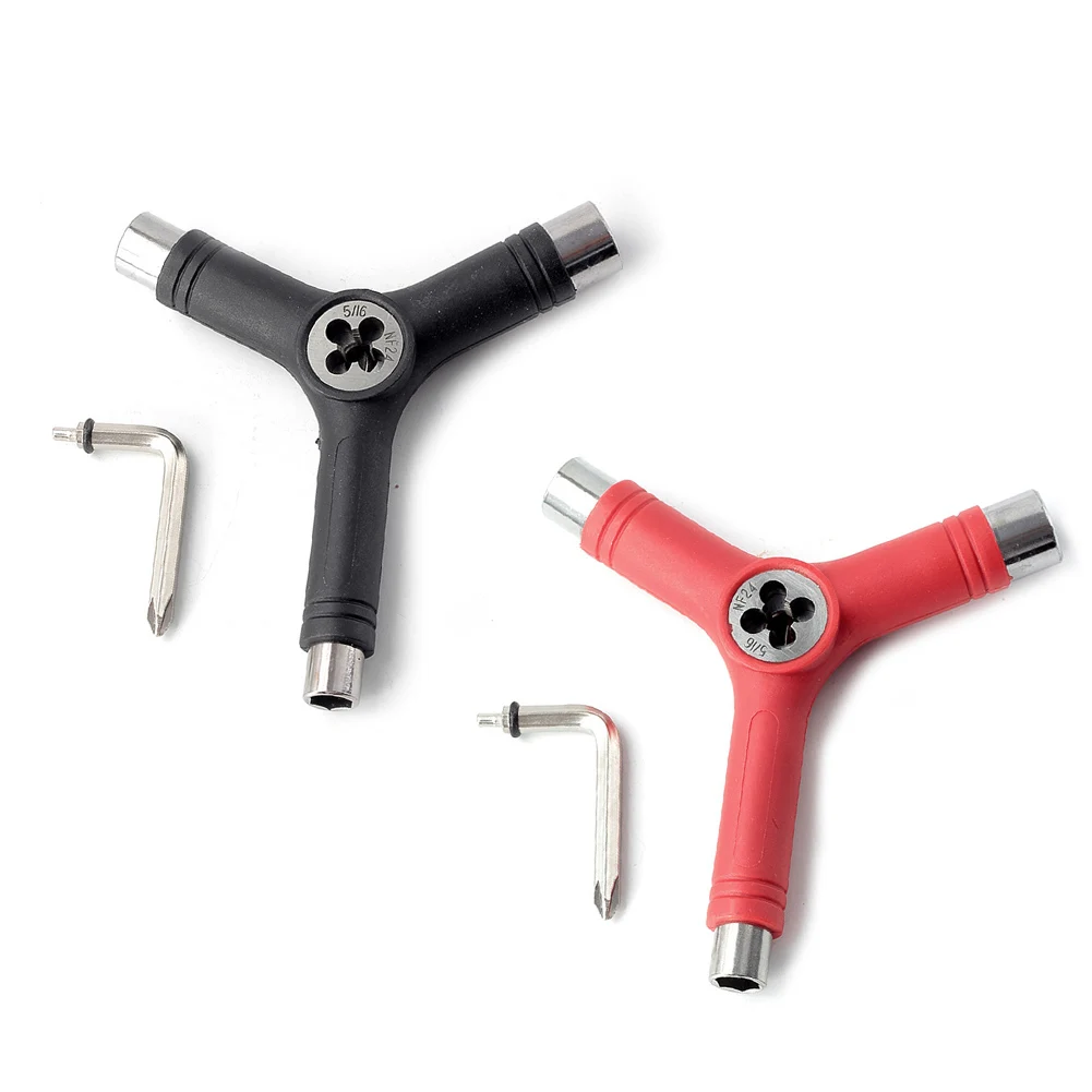 Multi-Function Skateboard Tools T Type Skate Scooter Skateboard Tools Kick Scooter Mini L Wrench Set Assemble Adjusting Tool Kit