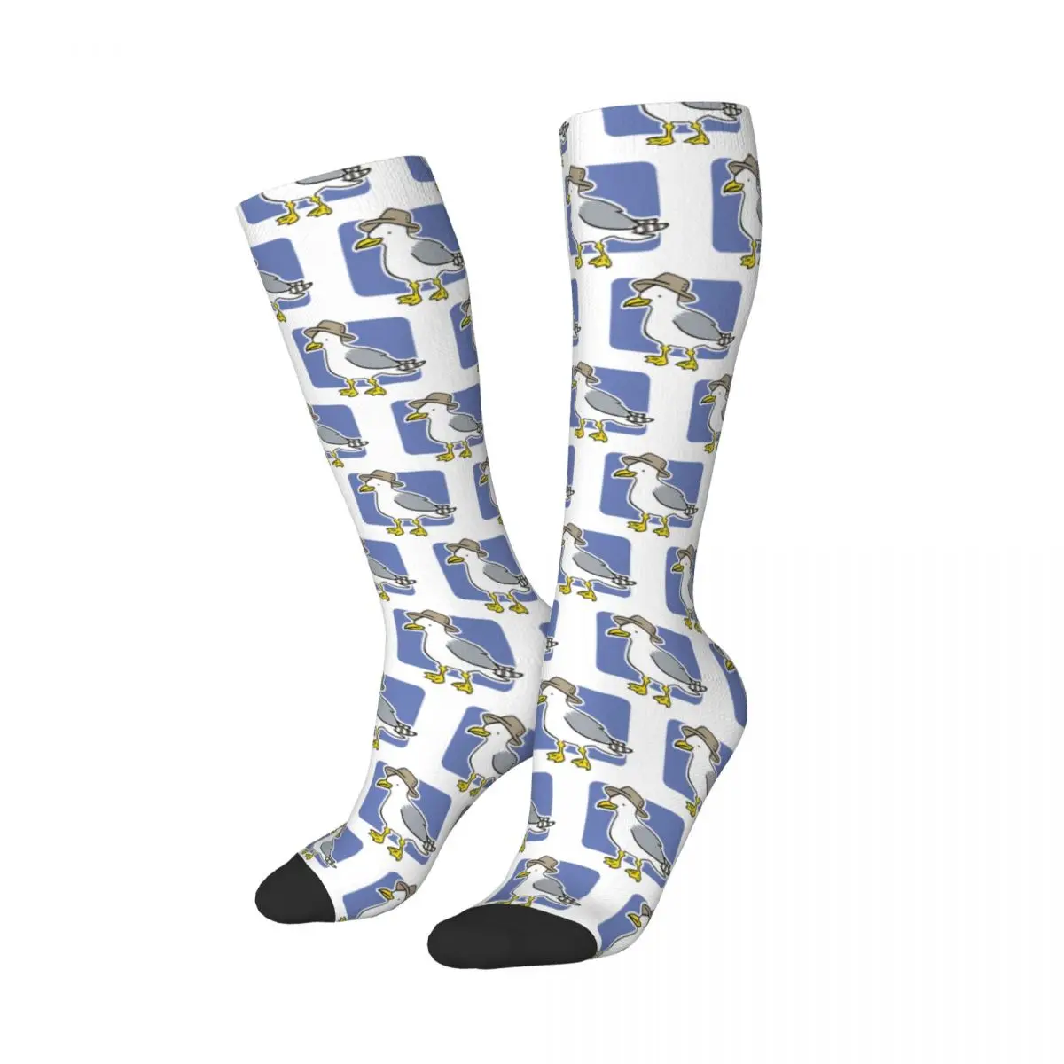 Seagull With Socks Harajuku Stockings All Season Long Socks Accessories for Unisex Christmas Gifts