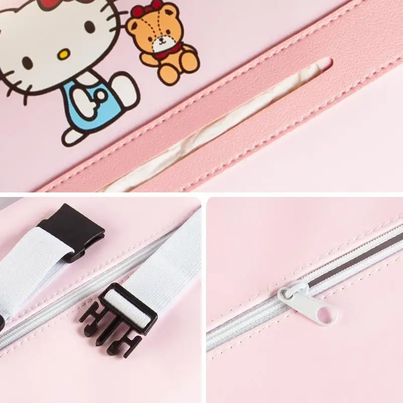 سانريو مرحبا كيتي صندوق ورقي للسيارة الكرتون الإبداعية سيارة الداخلية معلقة الأنسجة صندوق أنيمي kawaii اكسسوارات السيارات الزخرفية #4