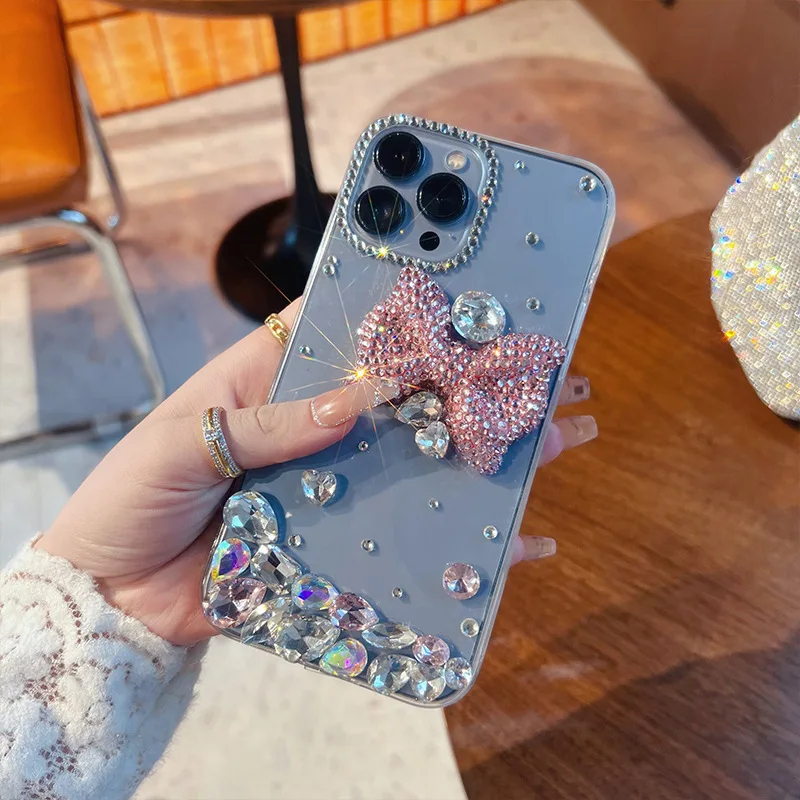 Luxury Rhinestone Butterfly Phone Case for iPhone 13 14 15 16 Pro Max image 2