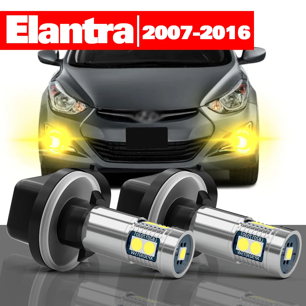 

For Hyundai Elantra 3 4 2007-2016 Accessories 2pcs LED Fog Light 2008 2009 2010 2011 2012 2013 2014 2015