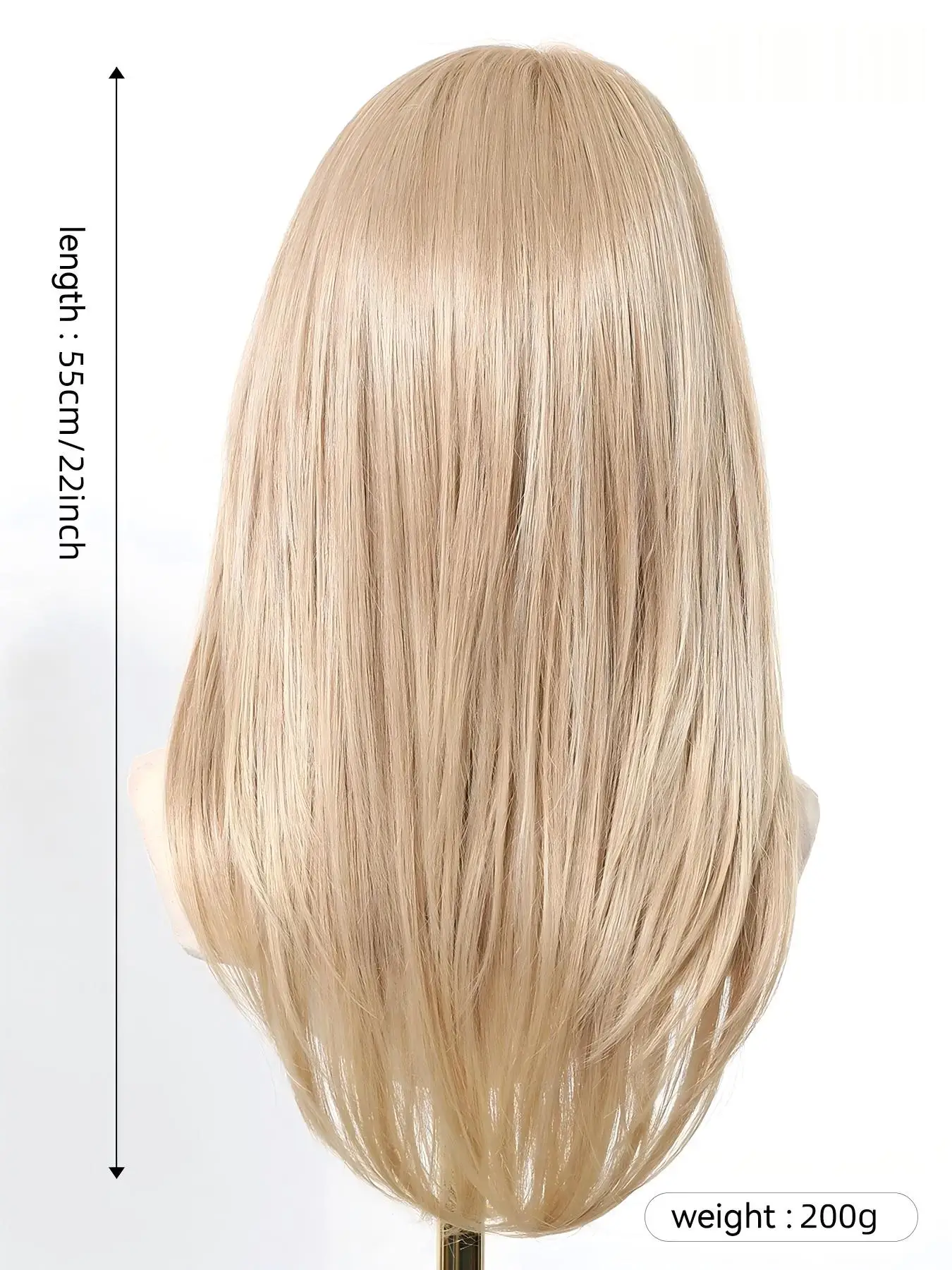 13x6 Lace Frontal Synthetic Wig 22 Inch Long Straight Layered Honey Blonde HD Lace Glueless Wigs Women Heat Resistant Hairline