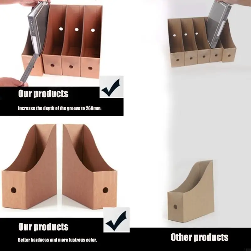 

8 PCS File Dopers Cardboard Box Ratch Magazine для Office 24BB