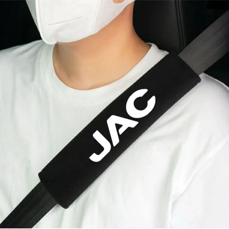 2pcs Car Seat Belt Cover With Safety Belt Shoulder Pads Protector Cover Breathable For JAC Refine J3 J2 S5 A5 J5 J6 J4 Vapour S2