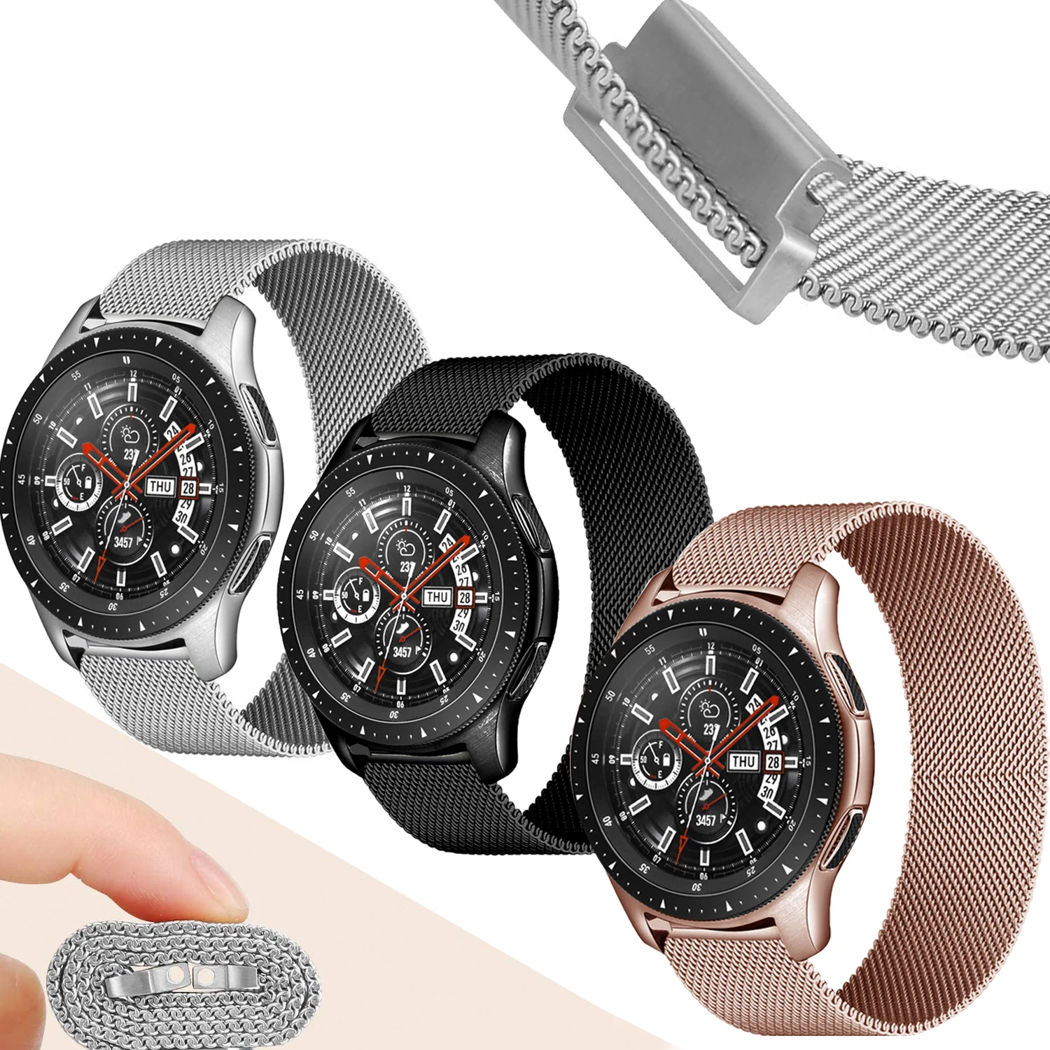 Eastar Stainless Steel Watch Band Milanese Loop Watch Strap Quick Release Pins for watches Samsung Gear S3 S2 22mm/ 20mm