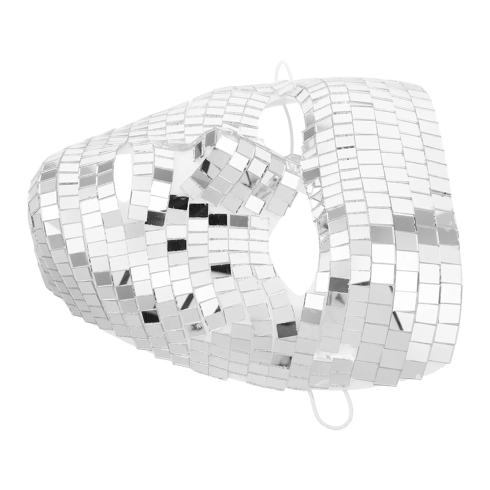 

Disco Ball Mirror Glitter Mask Full Face Sparkly Costume for Halloween Carnival Stage Birthday Party Disco Mask