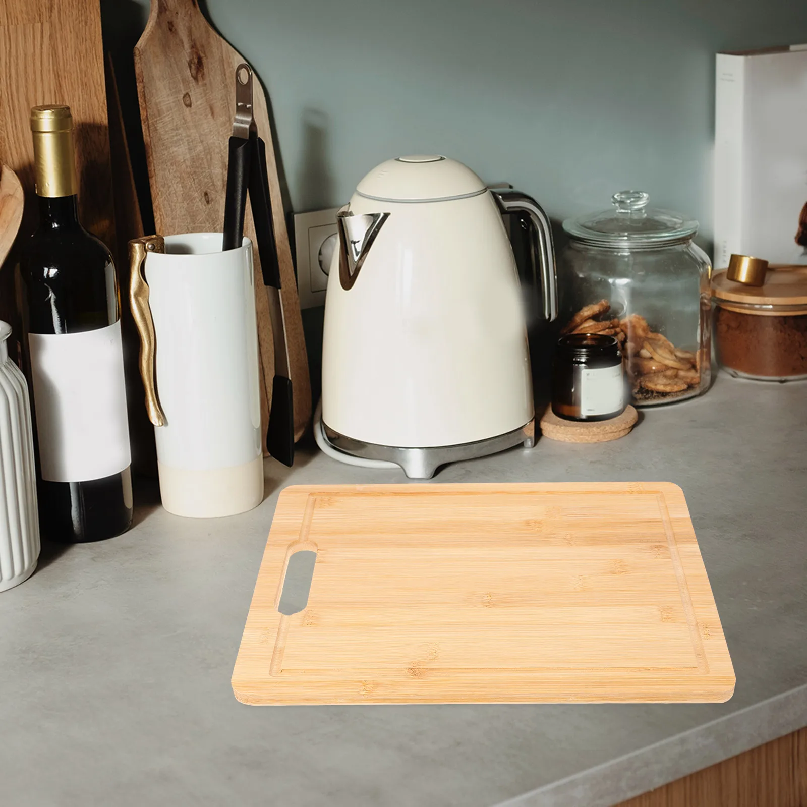 

Bamboo Cutting Board 36x26x1 4cm Kitchen Gadget Double Sided Meat Fruit Vegetable Chopping Board Safe Sturdy Easy Cleaning