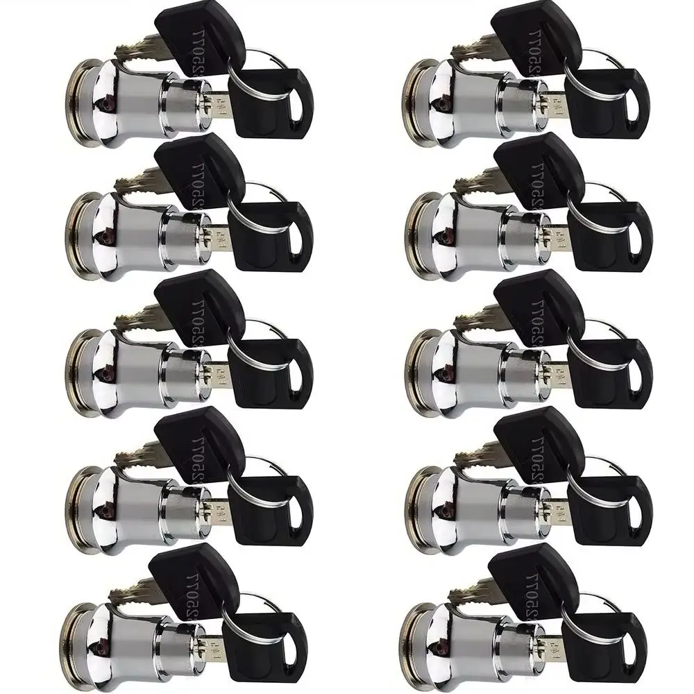 

10PCS Zinc Alloy Showcase Sliding Glass Door Locks for Display Cabinet Lock Vivarium Terrarium for Double Glass Door JF1760