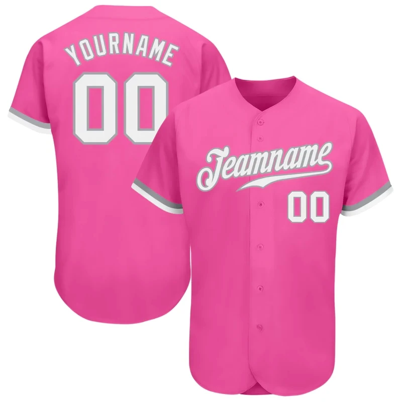 

Pink Custom Baseball Jersey Men and Women Section Shirt 3D Printed Shirt Casual Team Shirts Unisex Tops