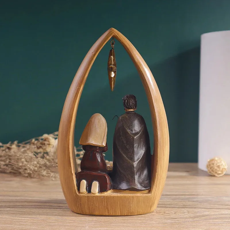 Nativity Scene Resin Sculpture, Religious Art Collectible, Home Bedroom Living Room Entryway Shelf Desk Decor Christmas Gift