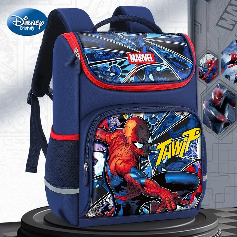 2024 new Disney children's backpack for elementary school and boys, lightweight Spider Man backpack to reduce burden