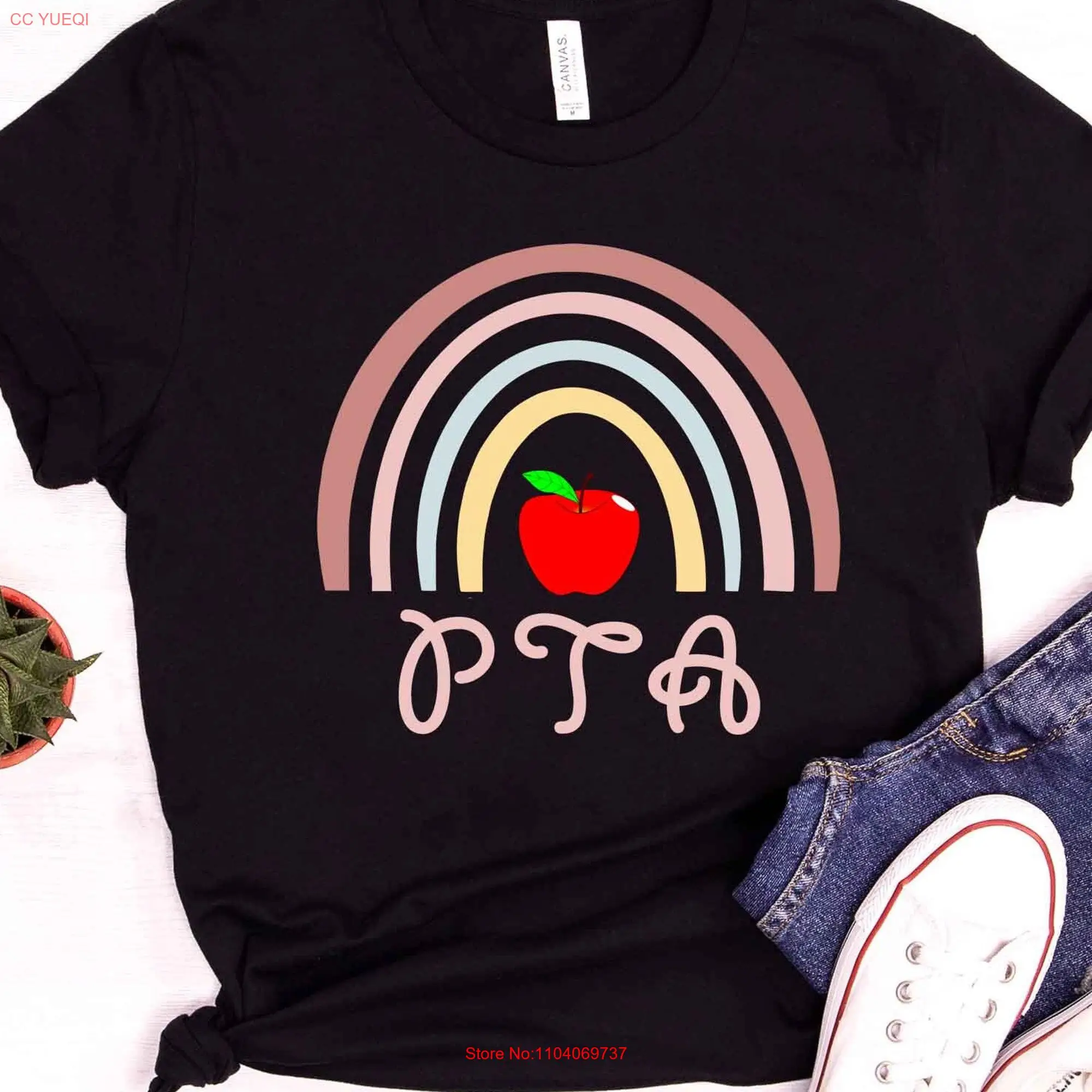 PTA T Shirt Parent Teacher Association Organization School Volunteer Mom For Crew Back To long or short sleeves