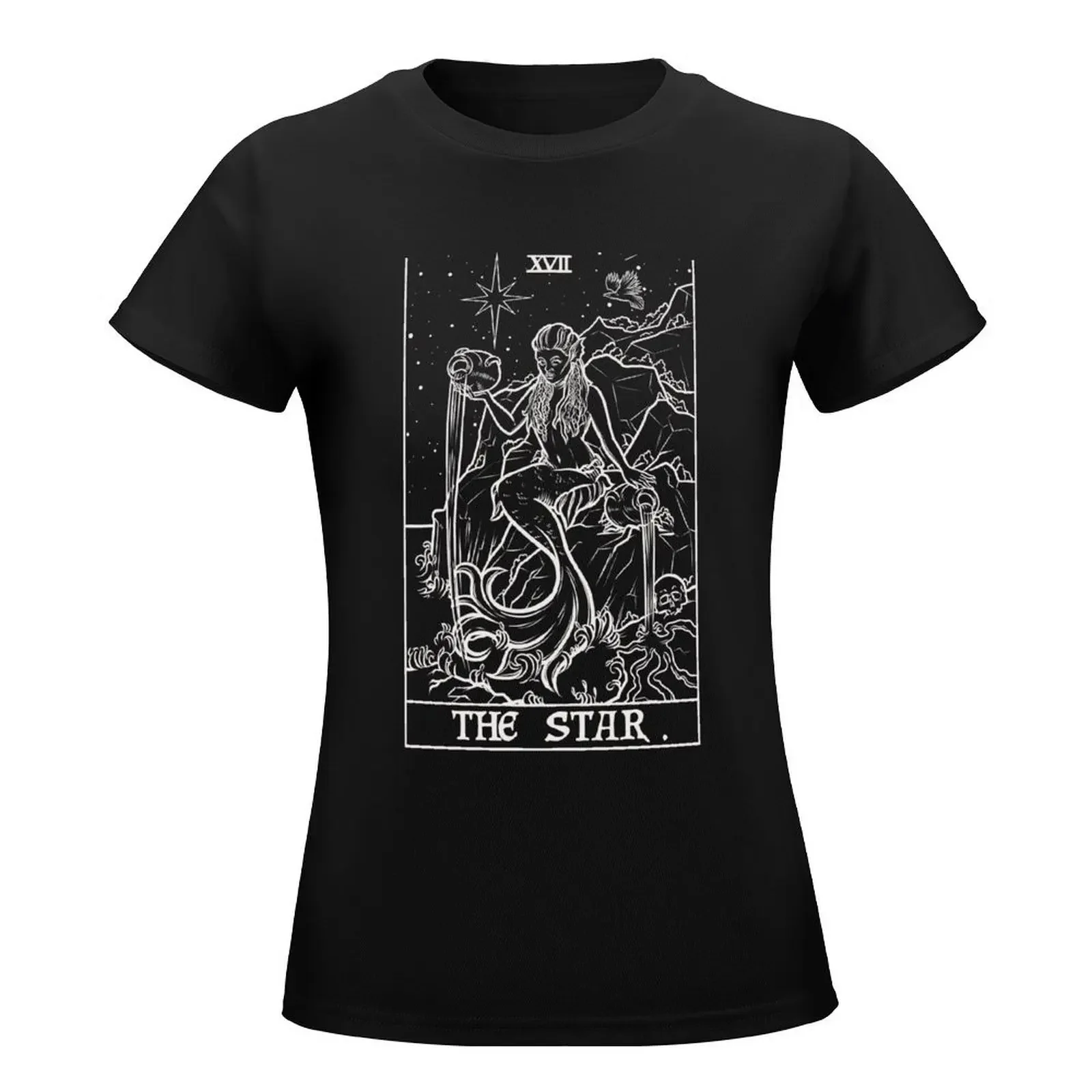 The Star Tarot Card Mermaid Siren T-Shirt tees shirts graphic tees vintage clothes t-shirts for Women graphic tees