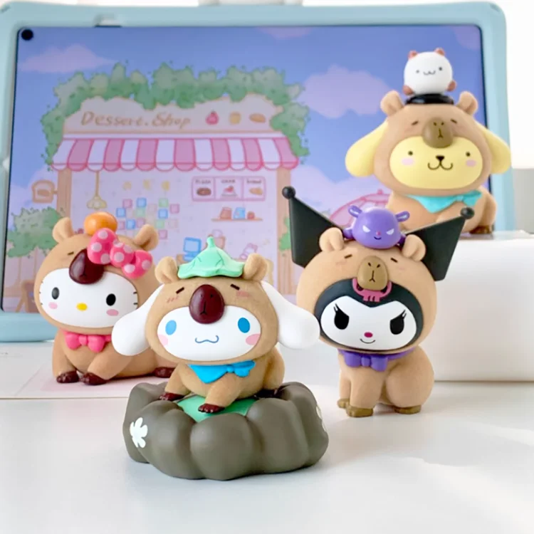 Kotak Misteri Seri Kolaborasi Kuromi Capibara Original Blind Box Figur Koleksi Kawaii Mainan Hello Kitty Trendi Hadiah