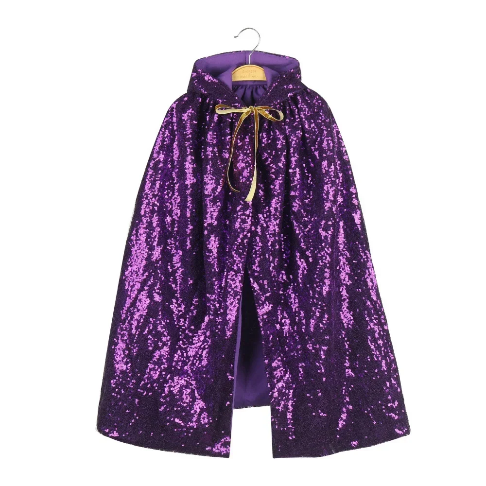 Hochwertiger Kinder-Umhang mit glitzernden Pailletten, stilvoller Schal-Mantel, trendiges grenzübergreifendes Outfit für Mädchen, geeignet für Feiertage und Themenveranstaltungen. – Detail 19