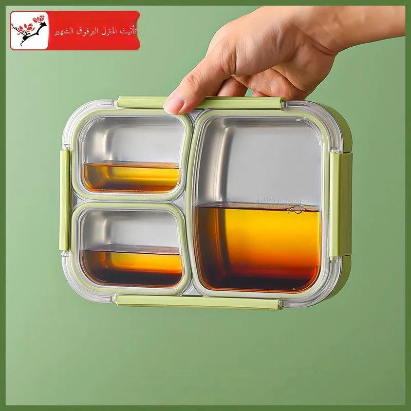 

Thermal 304 Stainl Steel Lunch Box School Children Exclusive Canteen Sed Fren Long Preservation Microwave Meal Tray