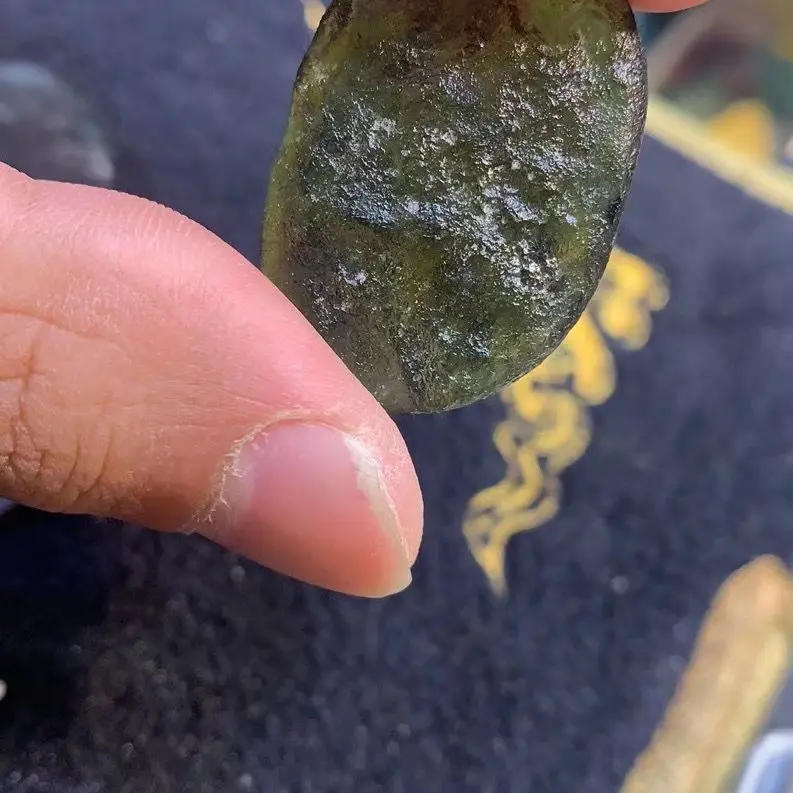 1PC raw natural green Moldavite Rough Stone Czech Meteorite Crystal Energy gemstone for gifts